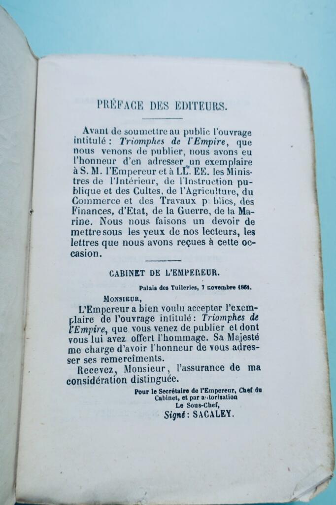 Triomphes de l'Empire by E. Muraour 1861 chapbook