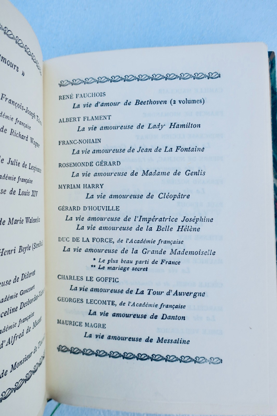 Madame du Barry's amorous life