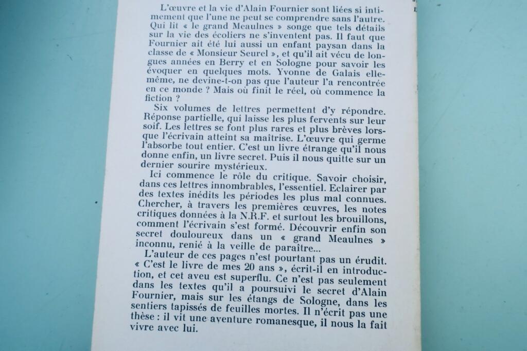 ALAIN-FOURNIER ET LE GRAND MEAULNES