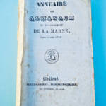 ANNUAIRE OR ALMANAC OF THE MARNE DEPARTMENT, FOR THE YEAR 1839