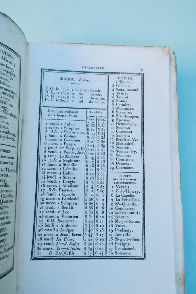 ANNUAIRE OU ALMANACH DU DÉPARTEMENT DE LA MARNE, POUR L’ANNÉE 1839