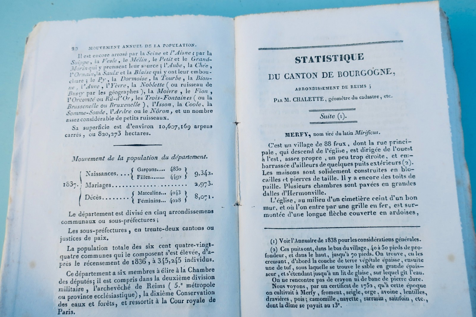 ANNUAIRE OU ALMANACH DU DÉPARTEMENT DE LA MARNE, POUR L'ANNÉE 1839 (vue 2 sur 9)