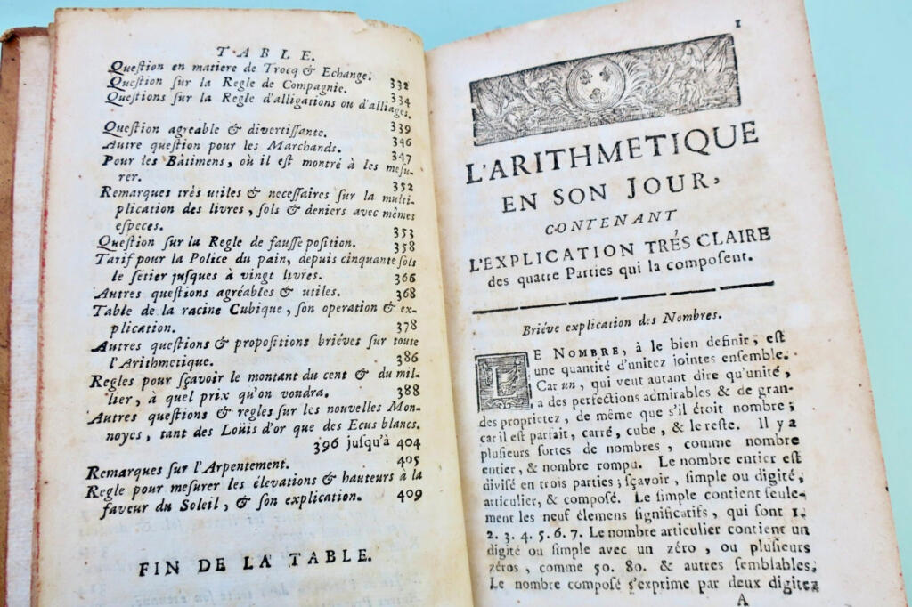 ARITHMETIQUE EN SON JOUR,..COMPOSITION ET USAGE DE LA JAUGE…