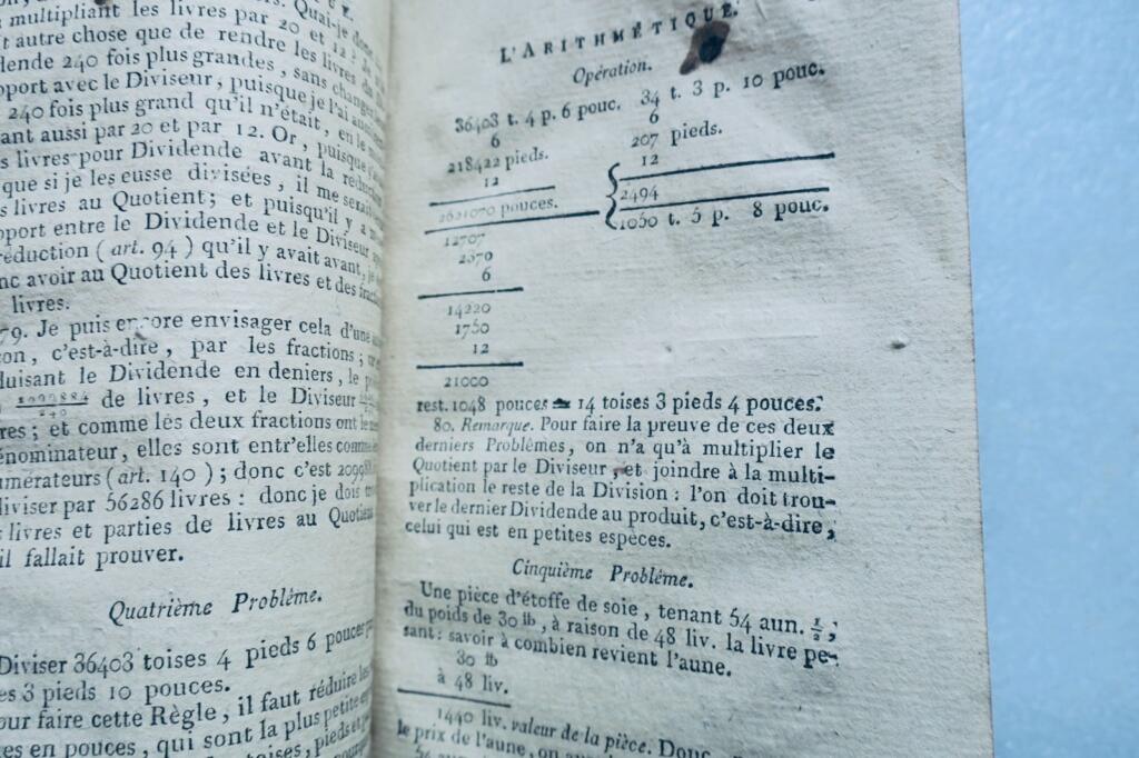ARITHMETIQUE METHODIQUE et DÈMONTRÈE 1796