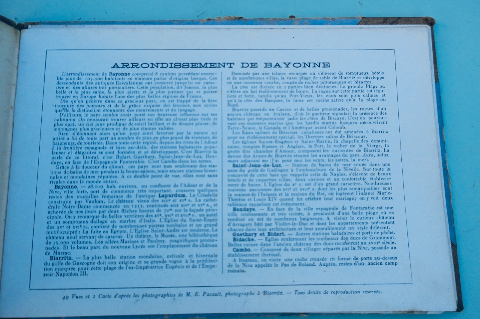basque BAYONNE-BIARRITZ. Anglet, Bidart, Guthary, St Jean de Luz, Hendaye, Cambo, vers 1900 (livre ancien, vue 2 sur 8)
