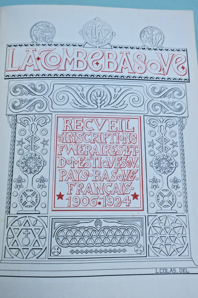 basque COLAS Die baskische Grabstätte, Sammlung von Grabinschriften 1923