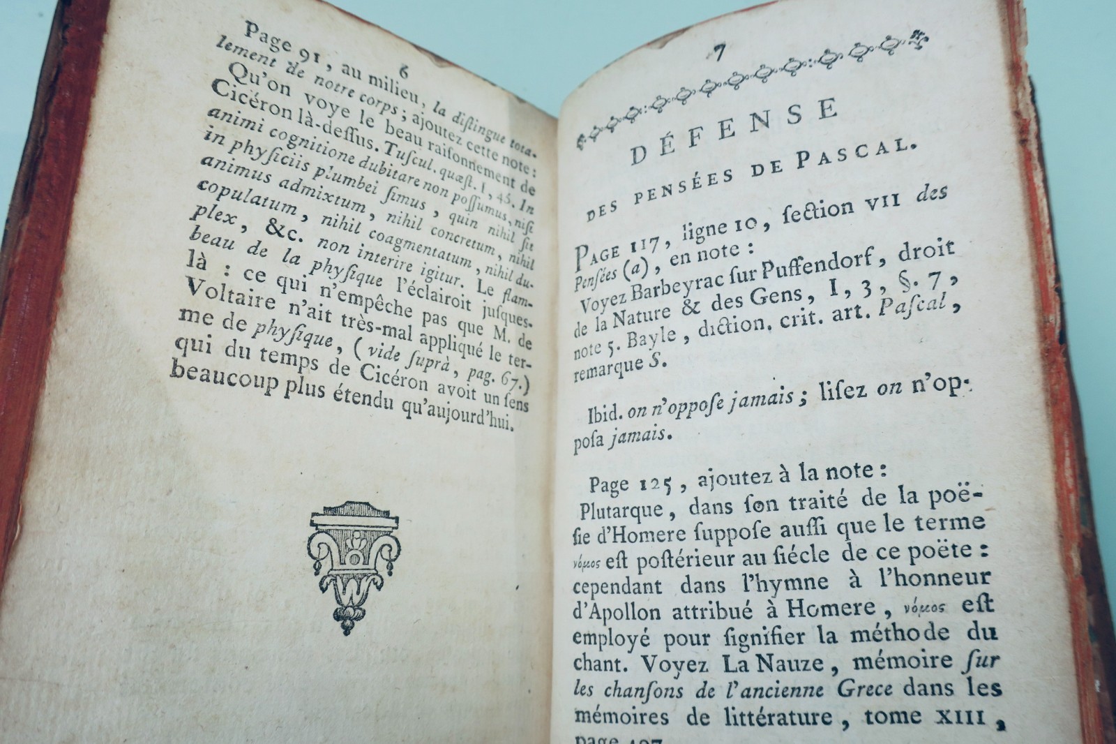 布利耶《哲学与文学作品集》B.著 1759年