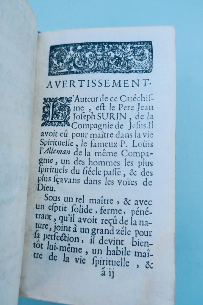 catéchisme spirituel de la perfection chrétienne 1730