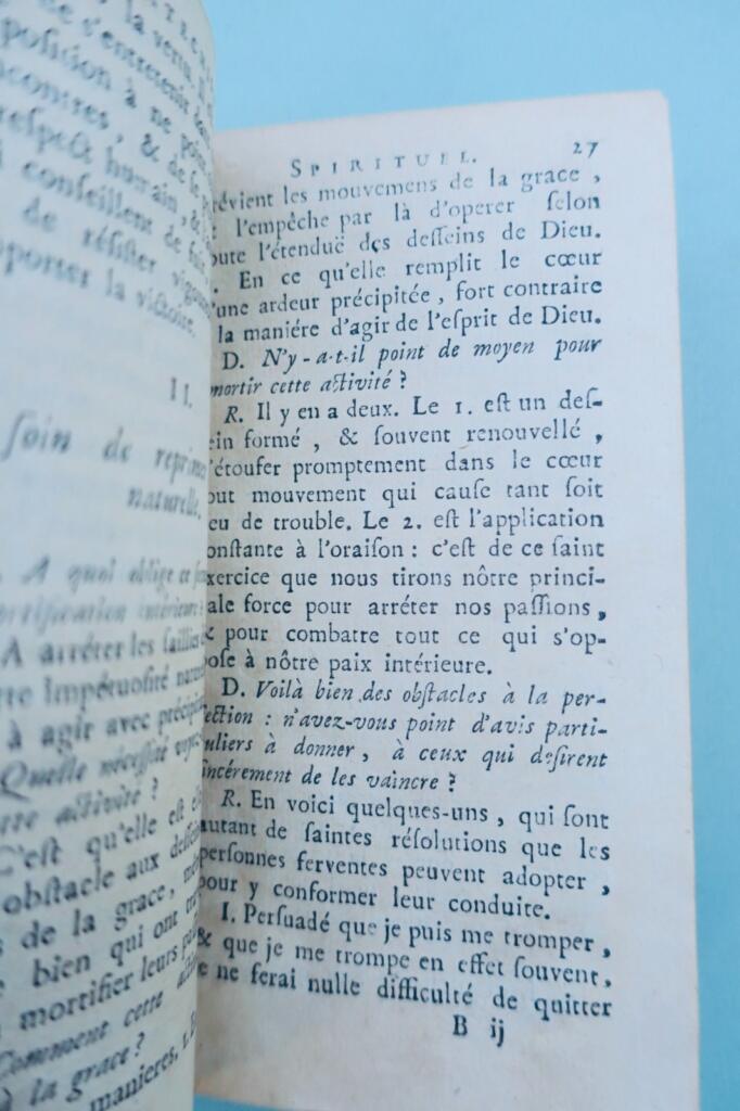 catéchisme spirituel de la perfection chrétienne 1730