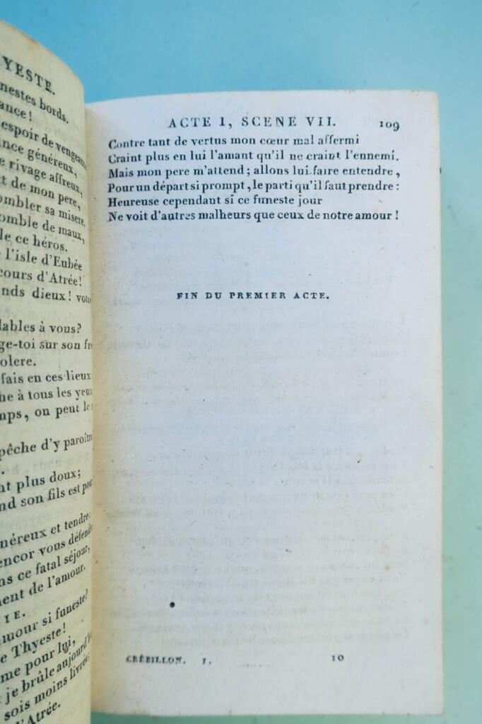 Crébillon. Werke von Crébillon 1802 Didot stereoty