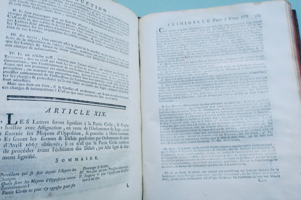 犯罪法典 Muyart de Vouglans INSTRUCTION CRIMINELLE, SUIVANT LES LOIX ET 1767