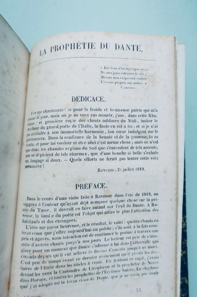 DANTE Alighieri Oeuvres CHARPENTIER LA DIVINE COMÉDIE 1841