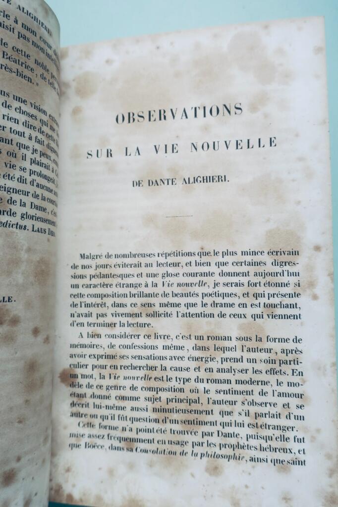 DANTE Alighieri Oeuvres CHARPENTIER LA DIVINE COMÉDIE 1841