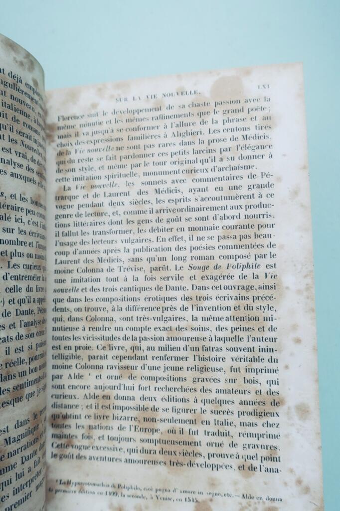 DANTE Alighieri Oeuvres CHARPENTIER LA DIVINE COMÉDIE 1841