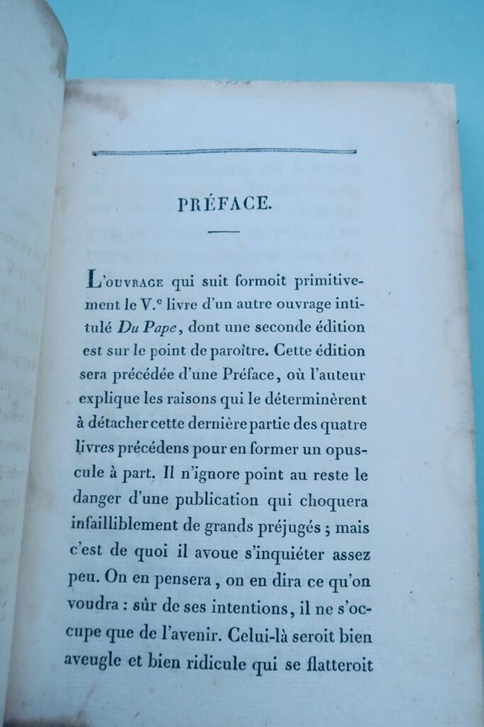 高卢教会与教皇关系论 1821 de Maistre