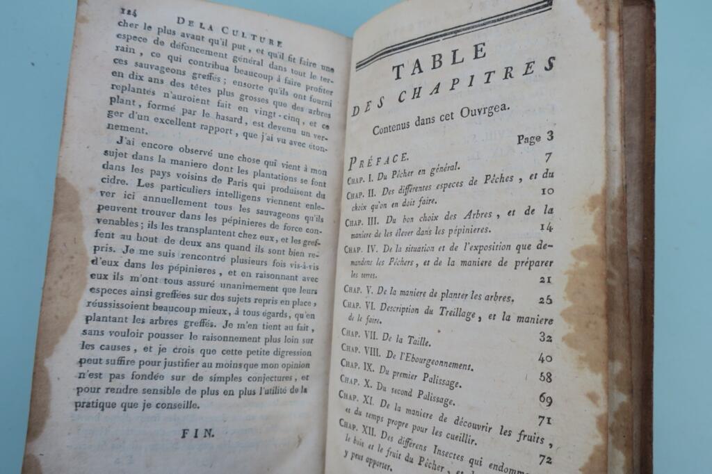 ECOLE DU JARDIN POTAGER – TRAITE DE LA CULTURE DES PÊCHERS COMBLES