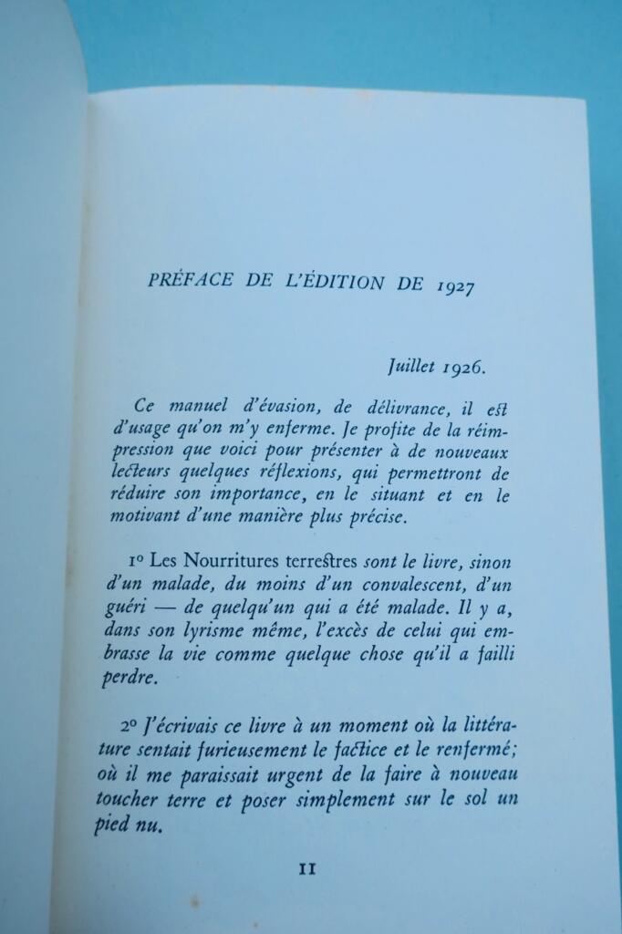 André Gide. Die Speisen der Erde und die neuen Speisen