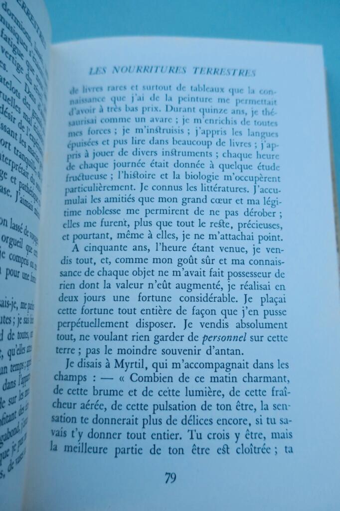 André Gide. Die Speisen der Erde und die neuen Speisen