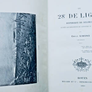 guerre lieutenant Emile LE 28e DE LIGNE. Historique du Régiment, d'après les doc