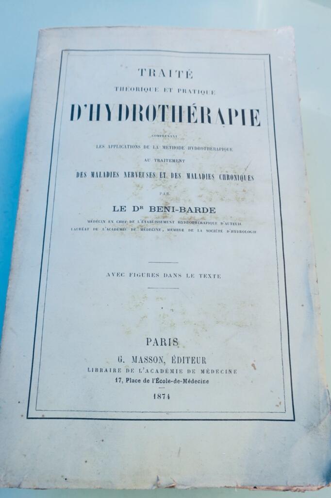 Hydrotherapie Beni-Barde Abhandlung über Hydrotherapie theoretisch und praktisch 1874
