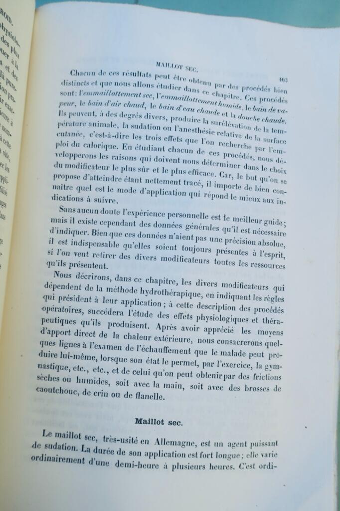 Hydrotherapie Beni-Barde Abhandlung über Hydrotherapie theoretisch und praktisch 1874