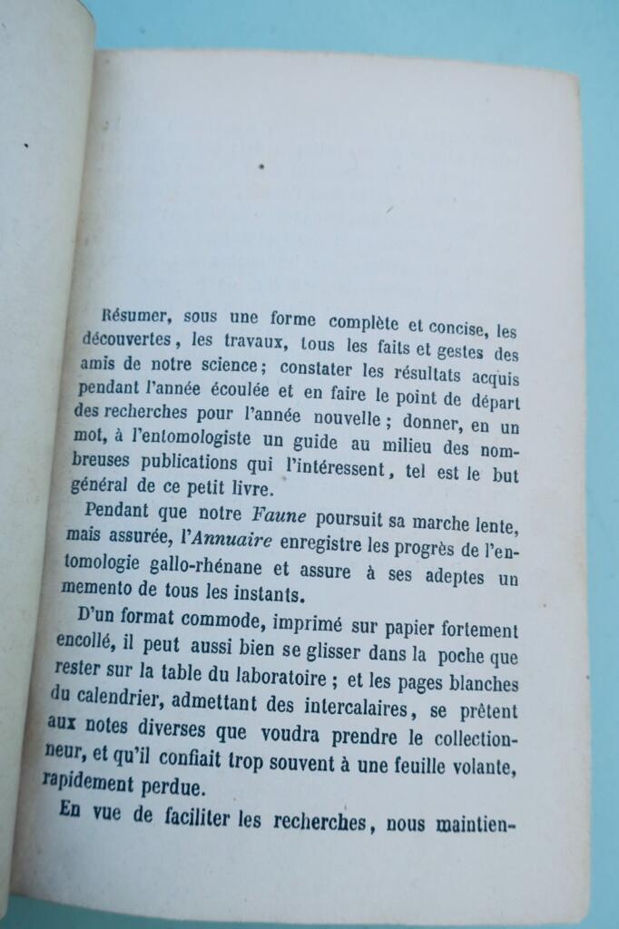insecte Fauvel Annuaire entomologique 1873-1874-1875