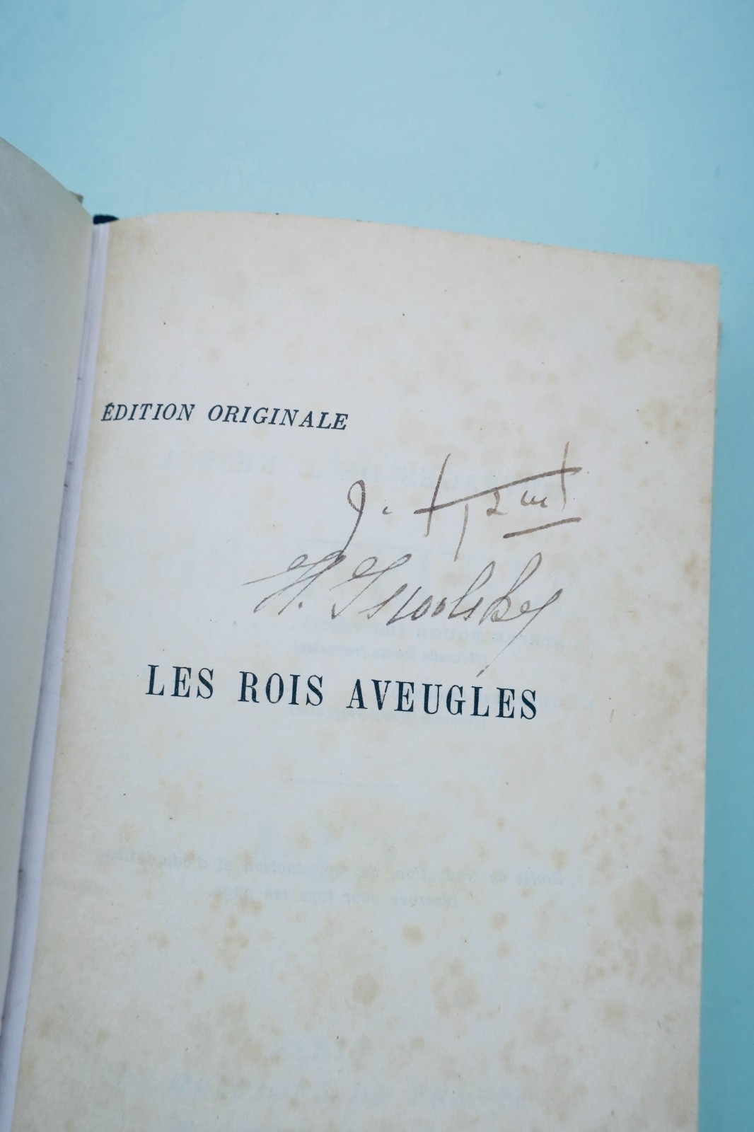 Kessel/Iswolsky: Les rois aveugles, E.O. signiert