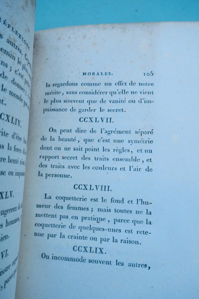 La Rochefoucauld, Duke of Maxims and moral reflections