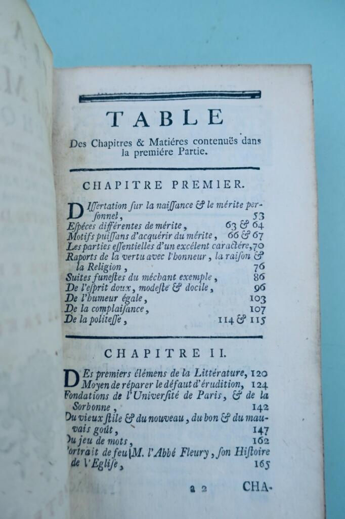 LE MAITRE de CLAVILLE Traité du vrai mérite de l’homme 1742