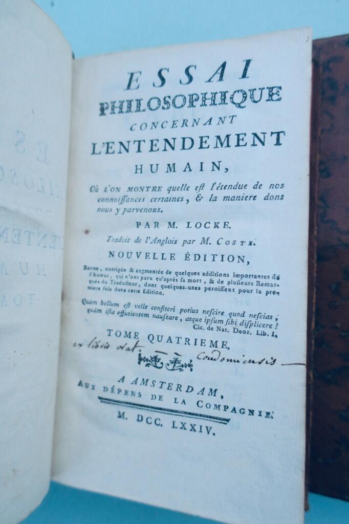Locke, John Philosophischer Versuch über den menschlichen Verstand 1774