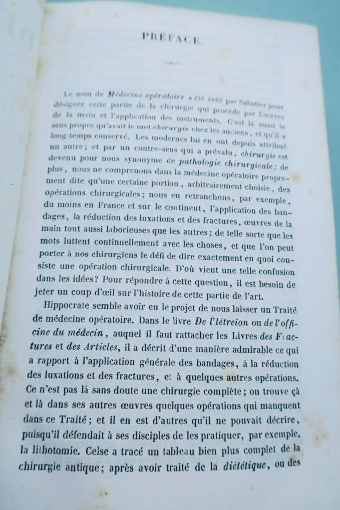médecine Malgaigne J.-F. Manuel DE MEDECINE opératoire 1843