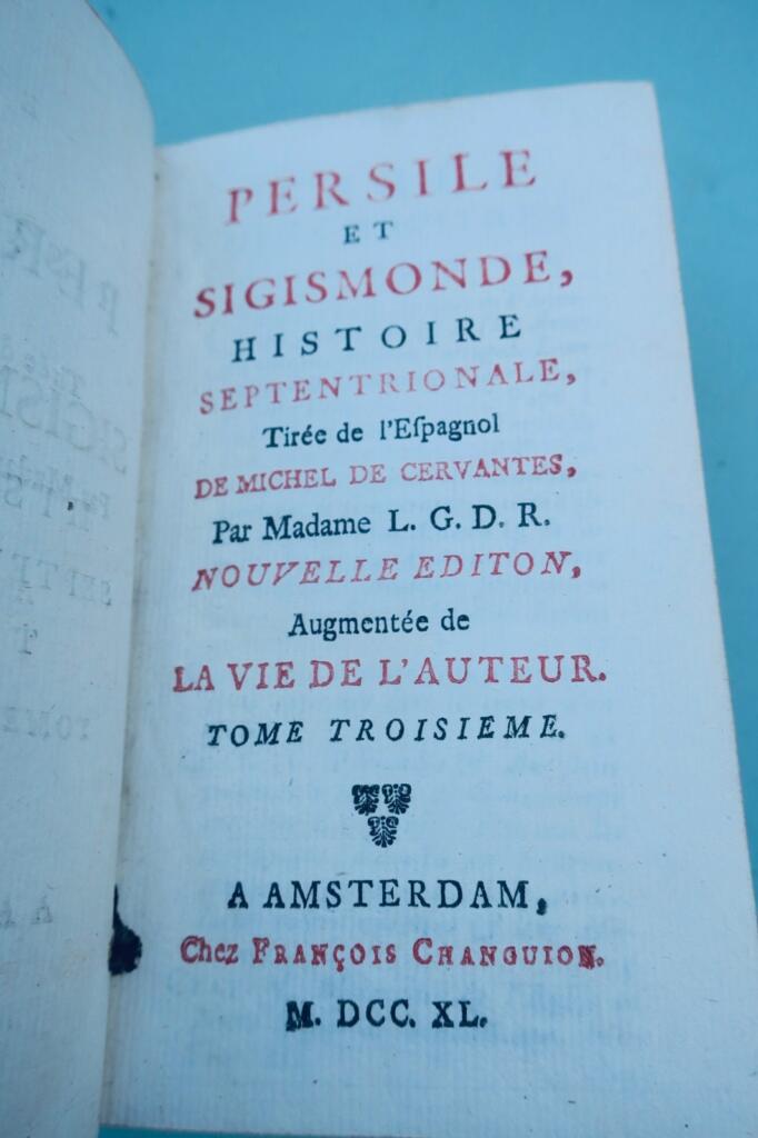 Miguel de CERVANTES Persile und Sigismunde, nördliche Geschichte 1740