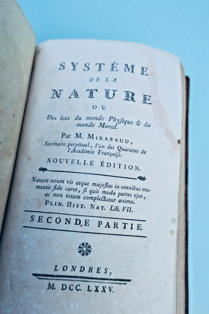 Mirabaud System of Nature or the Laws of the Physical World and the Moral World 1775