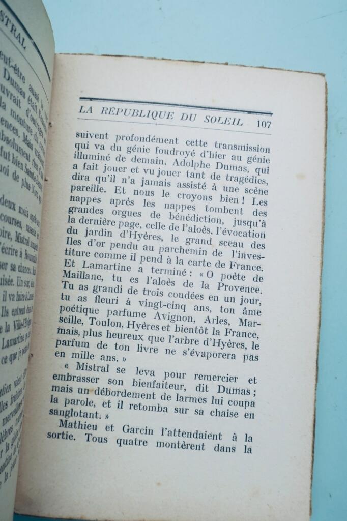 mistral or the living past of the republic of the sun