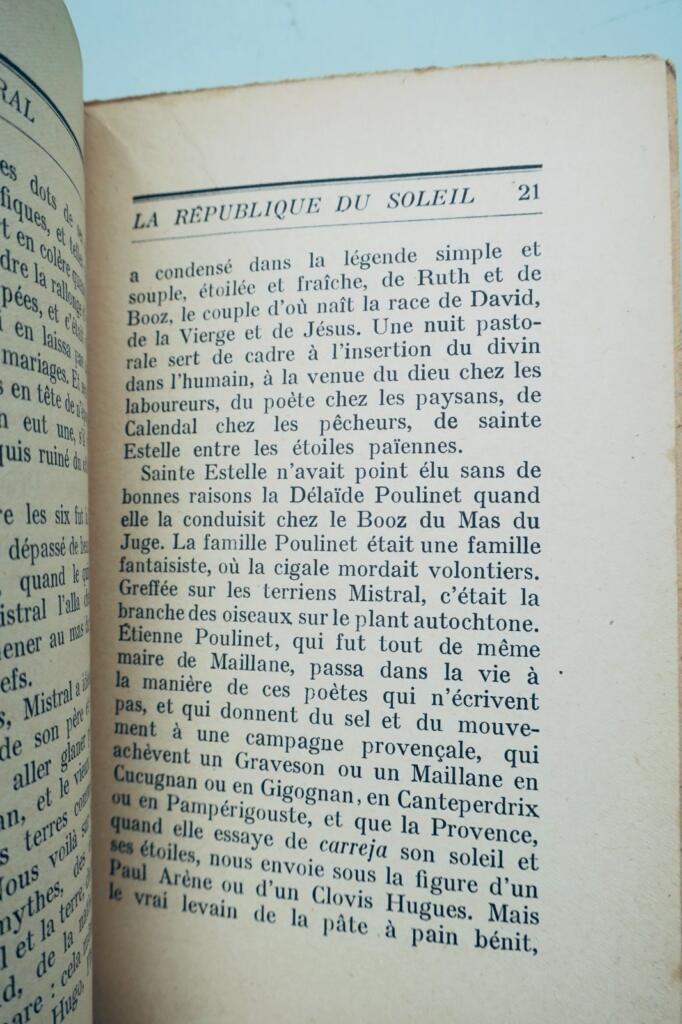 mistral or the living past of the republic of the sun