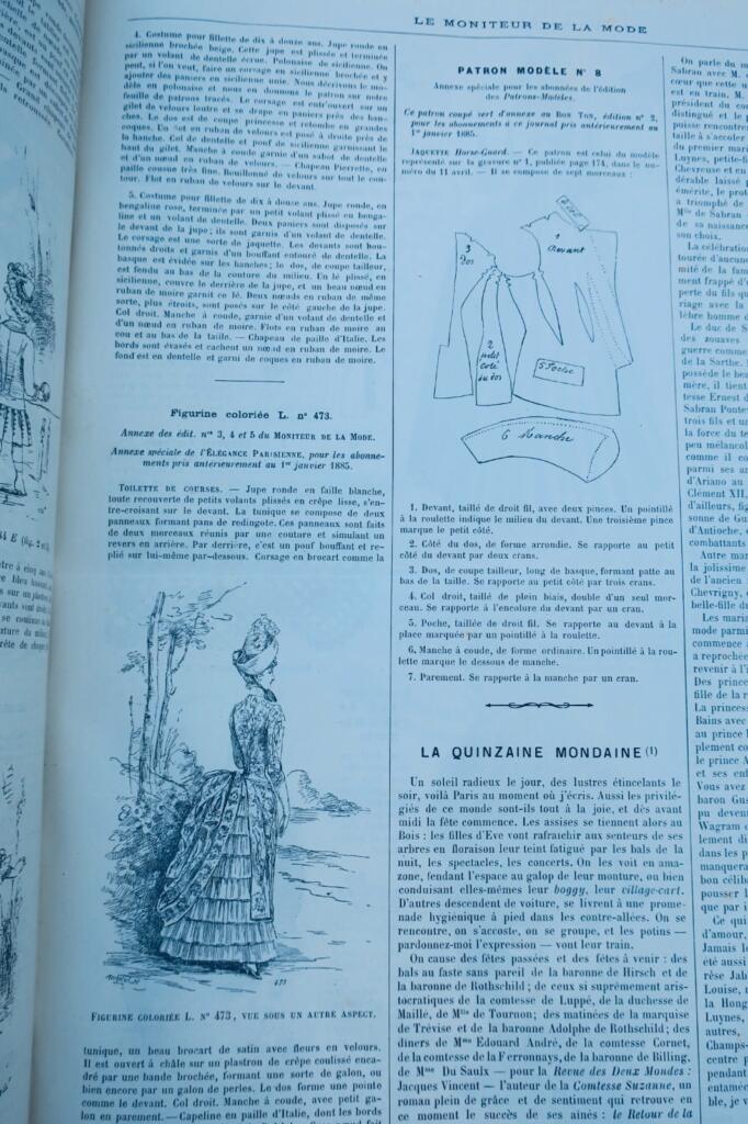 mode LE MONITEUR DE LA MODE journal du grand monde 1885-1886