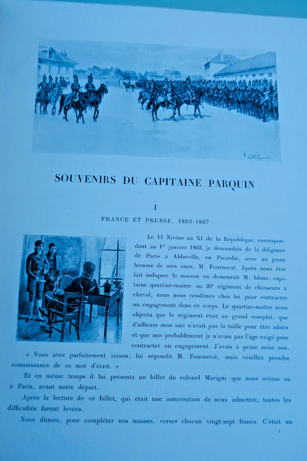 napoléon RECITS DE GUERRE – SOUVENIRS DU CAPITAINE PARQUIN 1803-1814, in-folio (livre ancien, vue 2 sur 9)