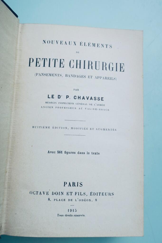 邦萨德·沙瓦斯《小外科要素：绷带、绷带法》1915年版