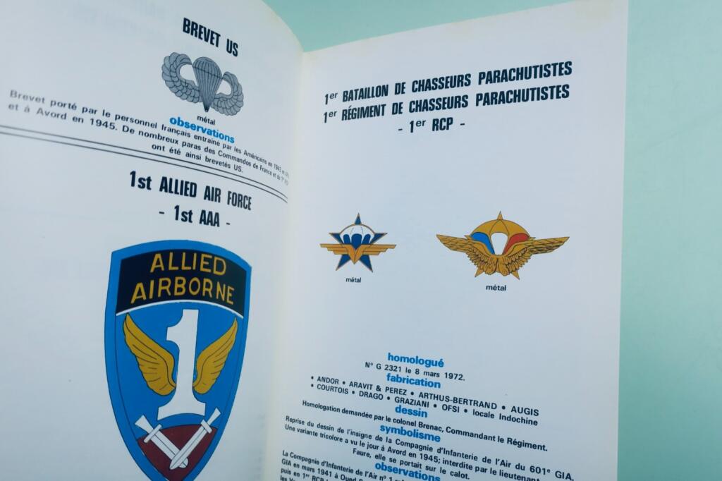 Malcros. para TAP Insignes des Troupes aéroportées françaises