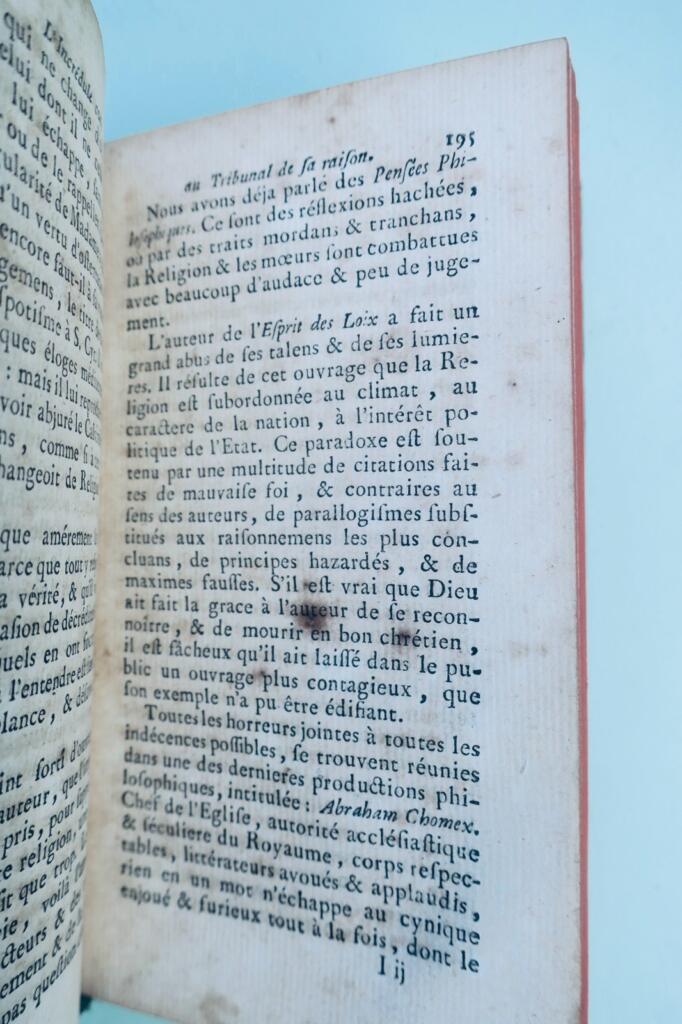 Philosophe moderne ou l’Incrédule condamné au tribunal de sa raison 1767