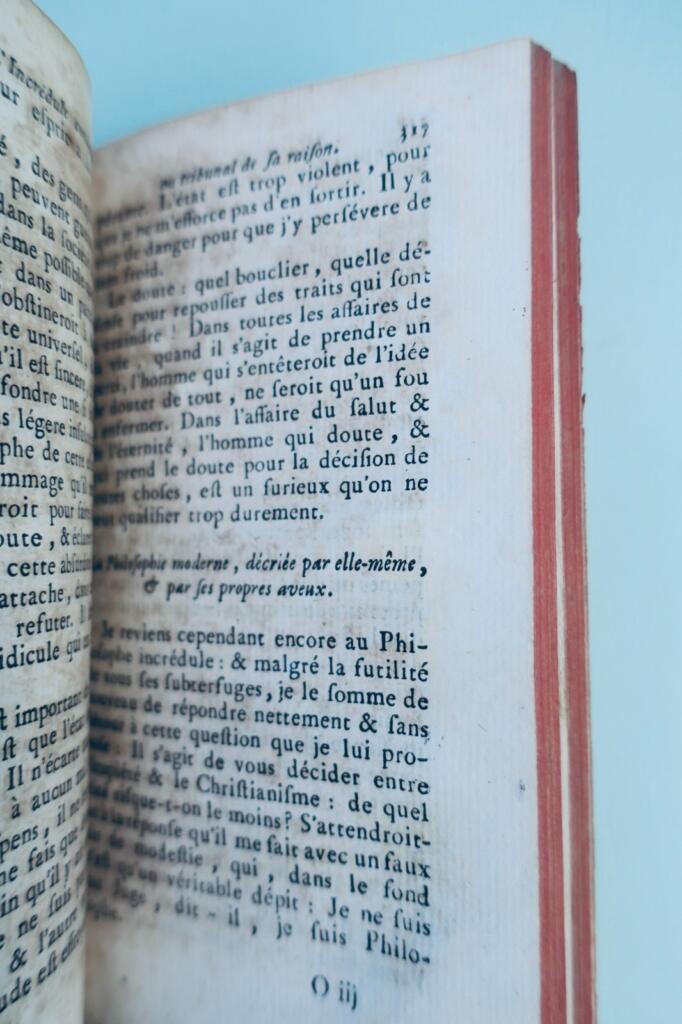 Philosophe moderne ou l’Incrédule condamné au tribunal de sa raison 1767