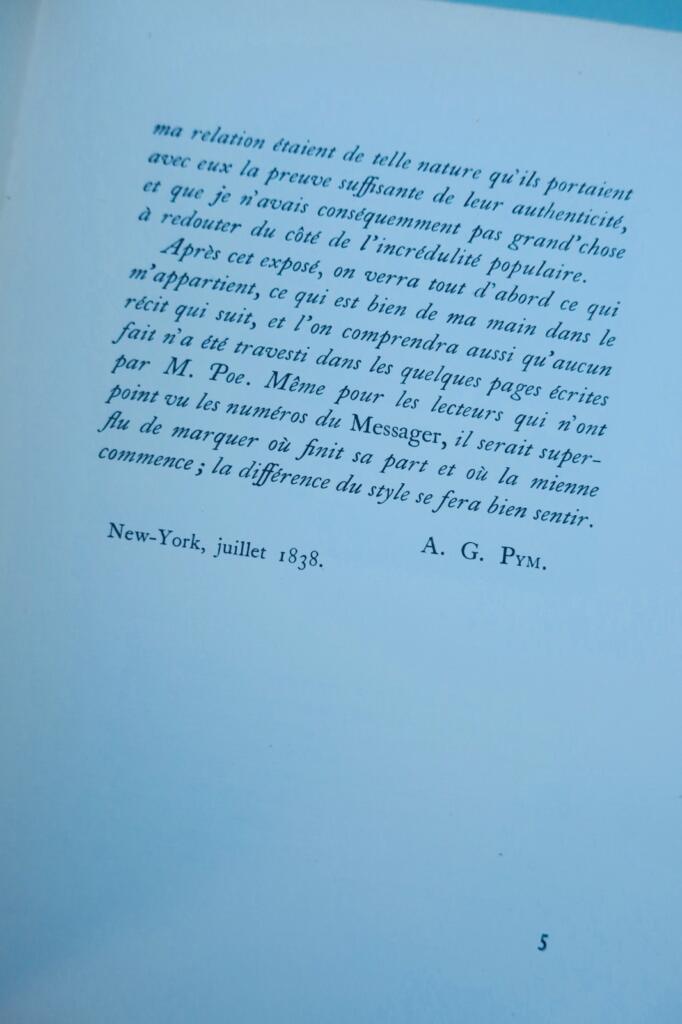 POE (Edgar Allan) Les Aventures d’Arthur Gordon Pym de Nantucket illustré Falké