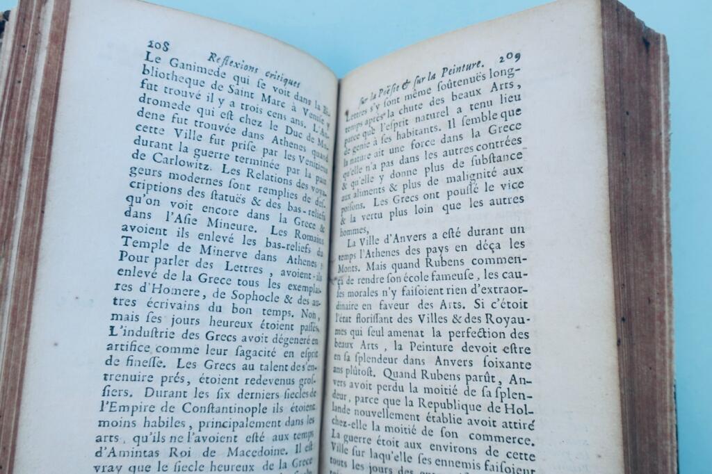 reflexions critiques sur la poesie et sur la Peinture 1719