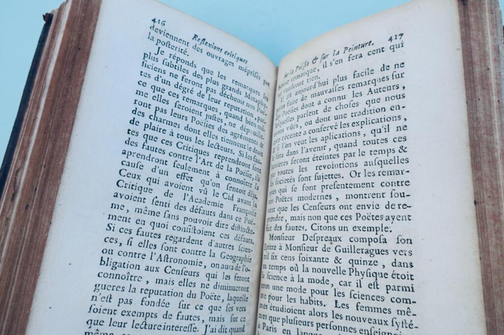 reflexions critiques sur la poesie et sur la Peinture 1719
