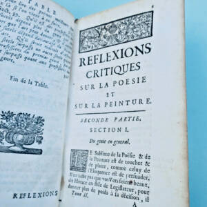 reflexions critiques sur la poesie et sur la Peinture 1719