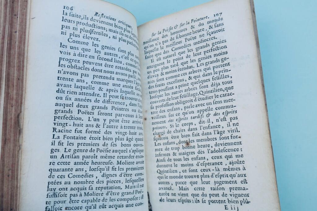 reflexions critiques sur la poesie et sur la Peinture 1719