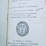 révolution Collection générale des décrets rendus par l’assemblée nationale 1790 - La Librairie Antique