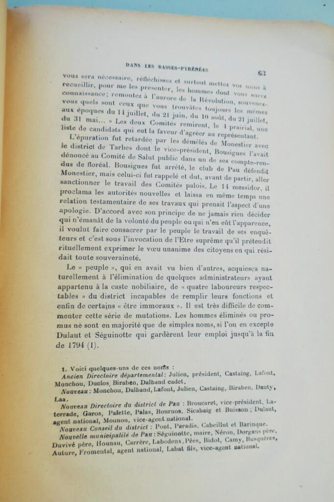 Revolution Regierungsumsturz in den Basses-Pyrénées