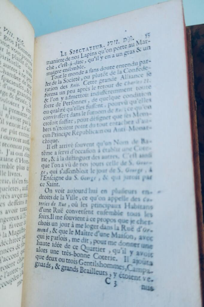 Spectator or the Modern Socrates, where one sees a naive portrait of the Manners of this