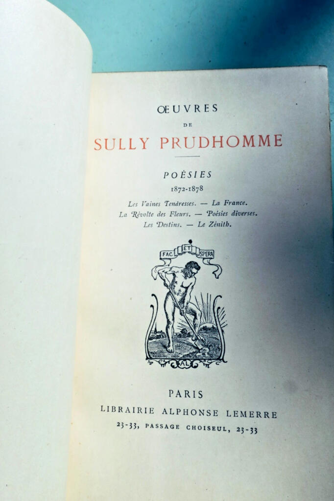 Sully Prudhomme Poesien 1896 Der Erste, Nobelpreis für Literatur